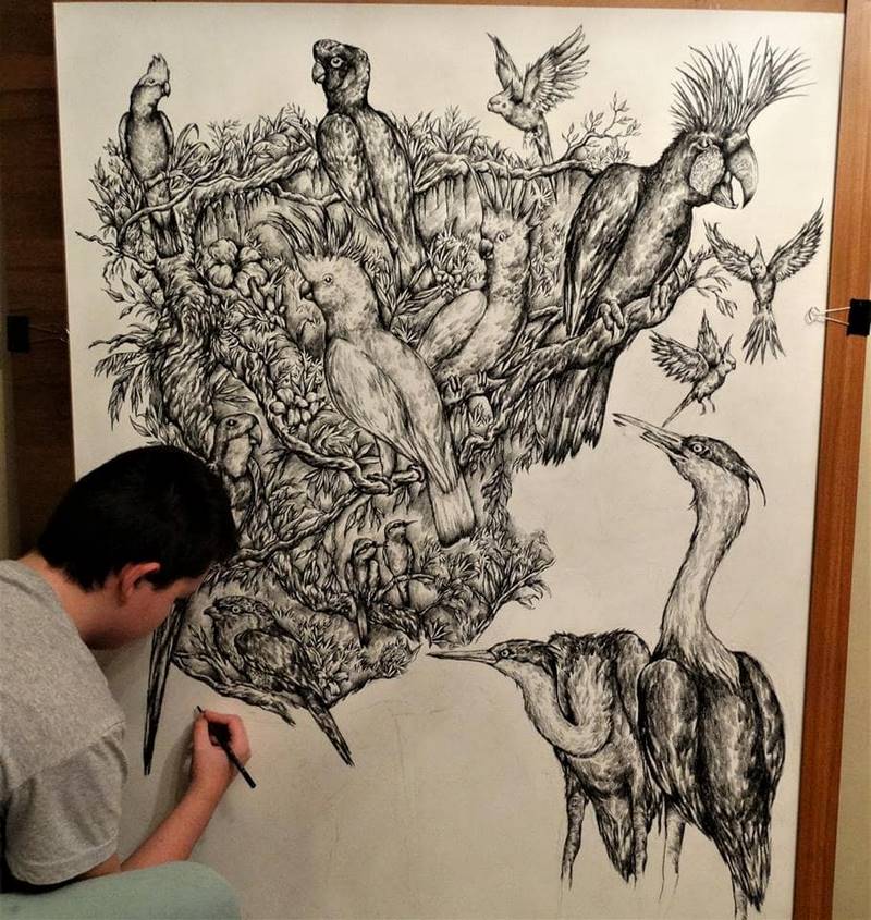 В сети поделились работами 16 летнего сербского художника 