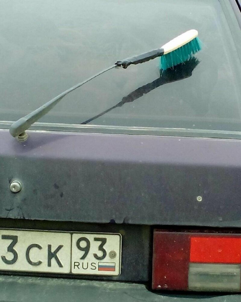 11. Дворники для слабаков 11. Дворники для слабаков гении из народа, идиоты, народный умелец, оригиналы, прикол, смекалка, фото