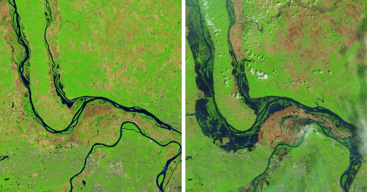 Поменяться участками. Фотографии со спутника. Спутниковые снимки на поверхности земли. Наводнения на космических снимках. Река Миссисипи со спутника.
